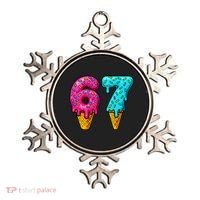 67 Ice Cream Cone Drip Number Sports 6-7 Meme Ornament thumb 0
