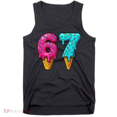 67 Ice Cream Cone Drip Number Sports 6-7 Meme Tank Top