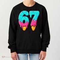 67 Ice Cream Drip Meme Funny Six Seven Gen Alpha Slang Women's Sweatshirt thumb 0