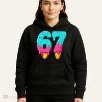 67 Ice Cream Drip Meme Funny Six Seven Gen Alpha Slang Hoodie thumb 5