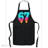 67 Ice Cream Drip Meme Funny Six Seven Gen Alpha Slang Apron thumb 0