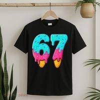 67 Ice Cream Drip Meme Funny Six Seven Gen Alpha Slang T-Shirt thumb 2