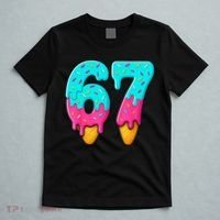 67 Ice Cream Drip Meme Funny Six Seven Gen Alpha Slang T-Shirt thumb 5
