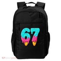 67 Ice Cream Drip Meme Funny Six Seven Gen Alpha Slang Backpack thumb 0
