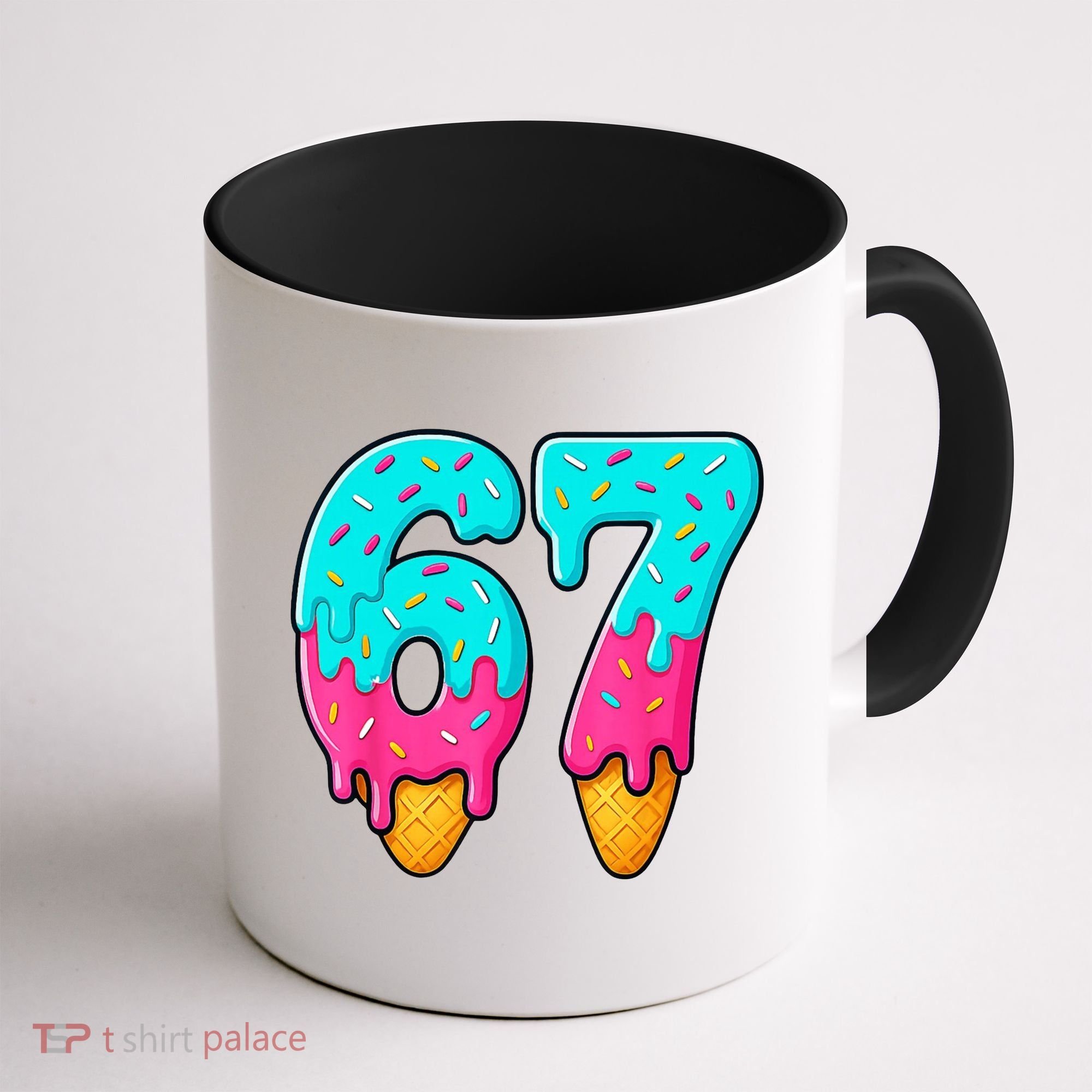 67 Ice Cream Drip Meme Funny Six Seven Gen Alpha Slang Coffee Mug