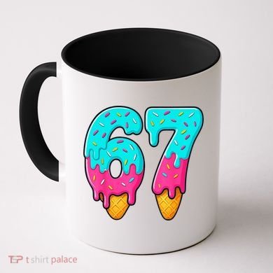 67 Ice Cream Drip Meme Funny Six Seven Gen Alpha Slang Coffee Mug