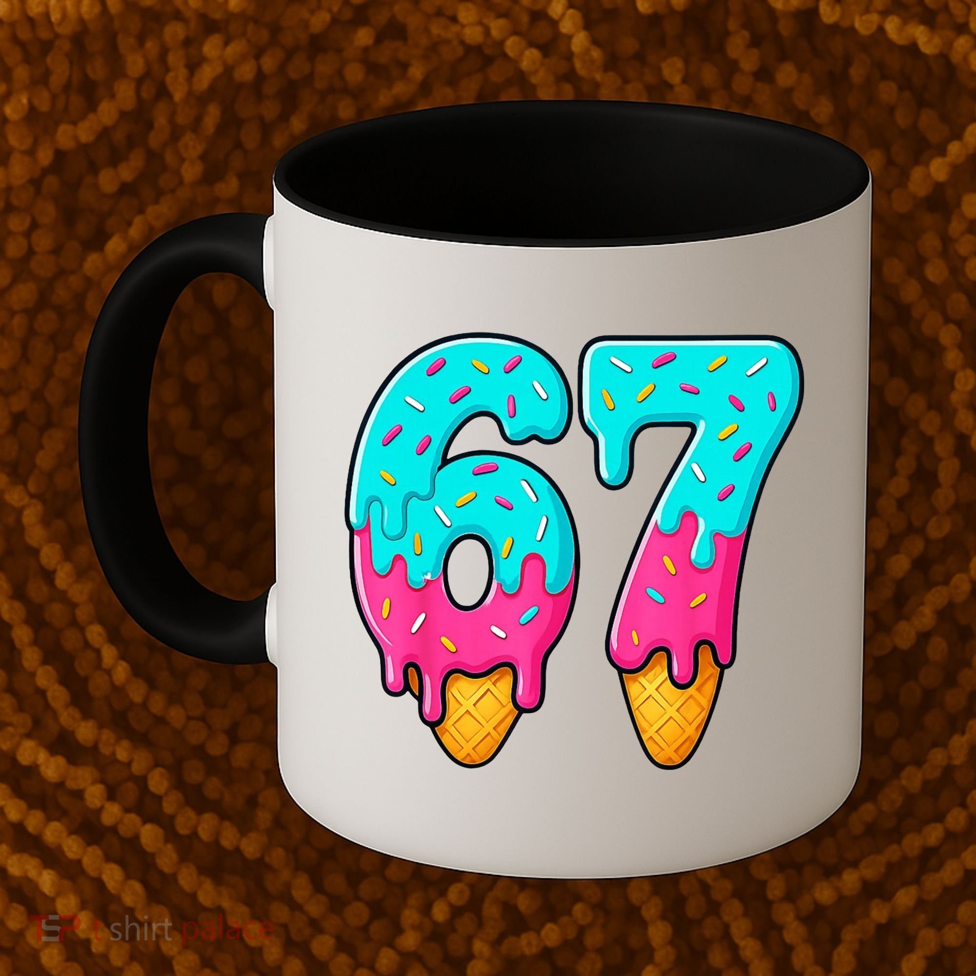 67 Ice Cream Drip Meme Funny Six Seven Gen Alpha Slang Coffee Mug