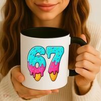 67 Ice Cream Drip Meme Funny Six Seven Gen Alpha Slang Coffee Mug thumb 3