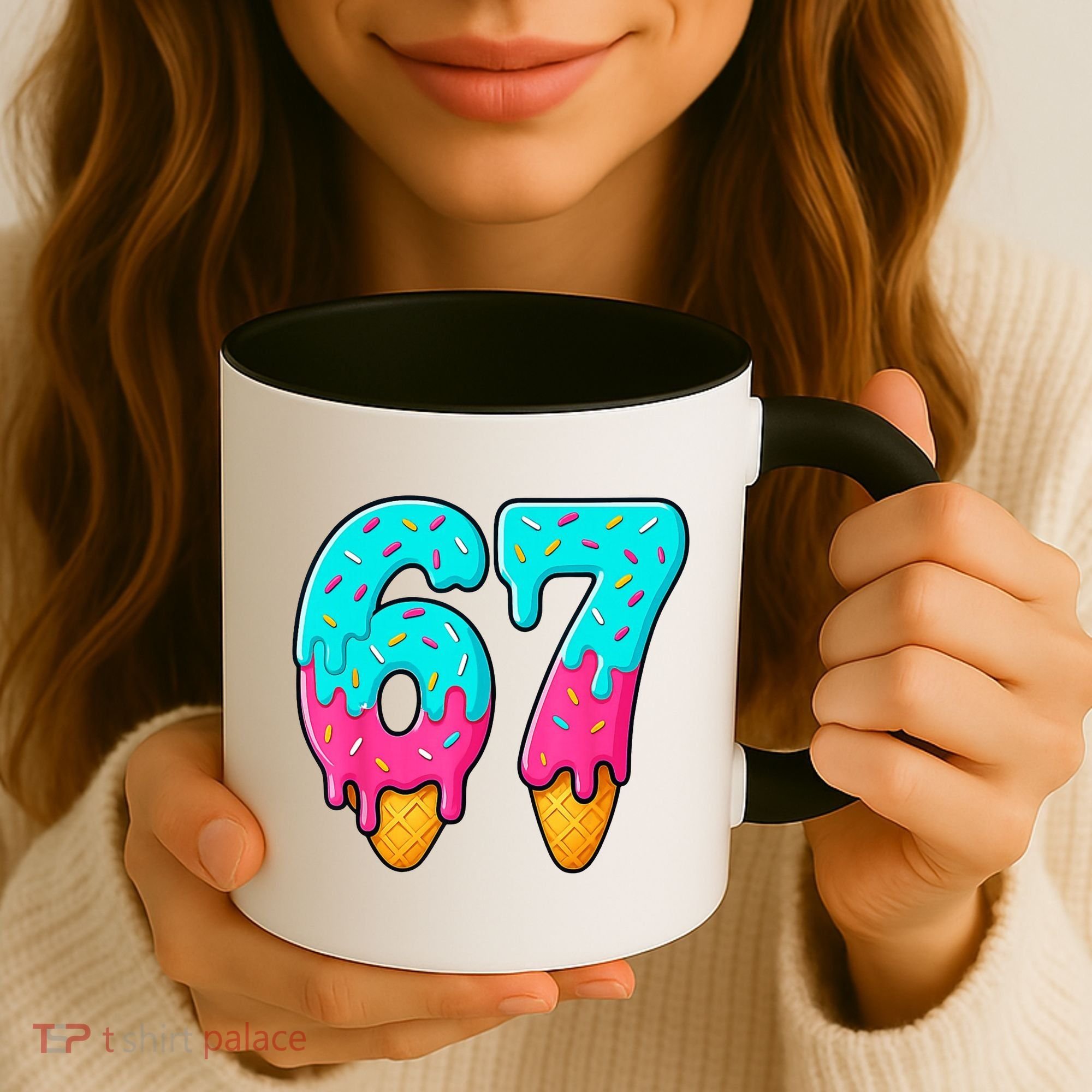 67 Ice Cream Drip Meme Funny Six Seven Gen Alpha Slang Coffee Mug
