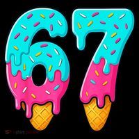 67 Ice Cream Drip Meme Funny Six Seven Gen Alpha Slang Coffee Mug thumb 5