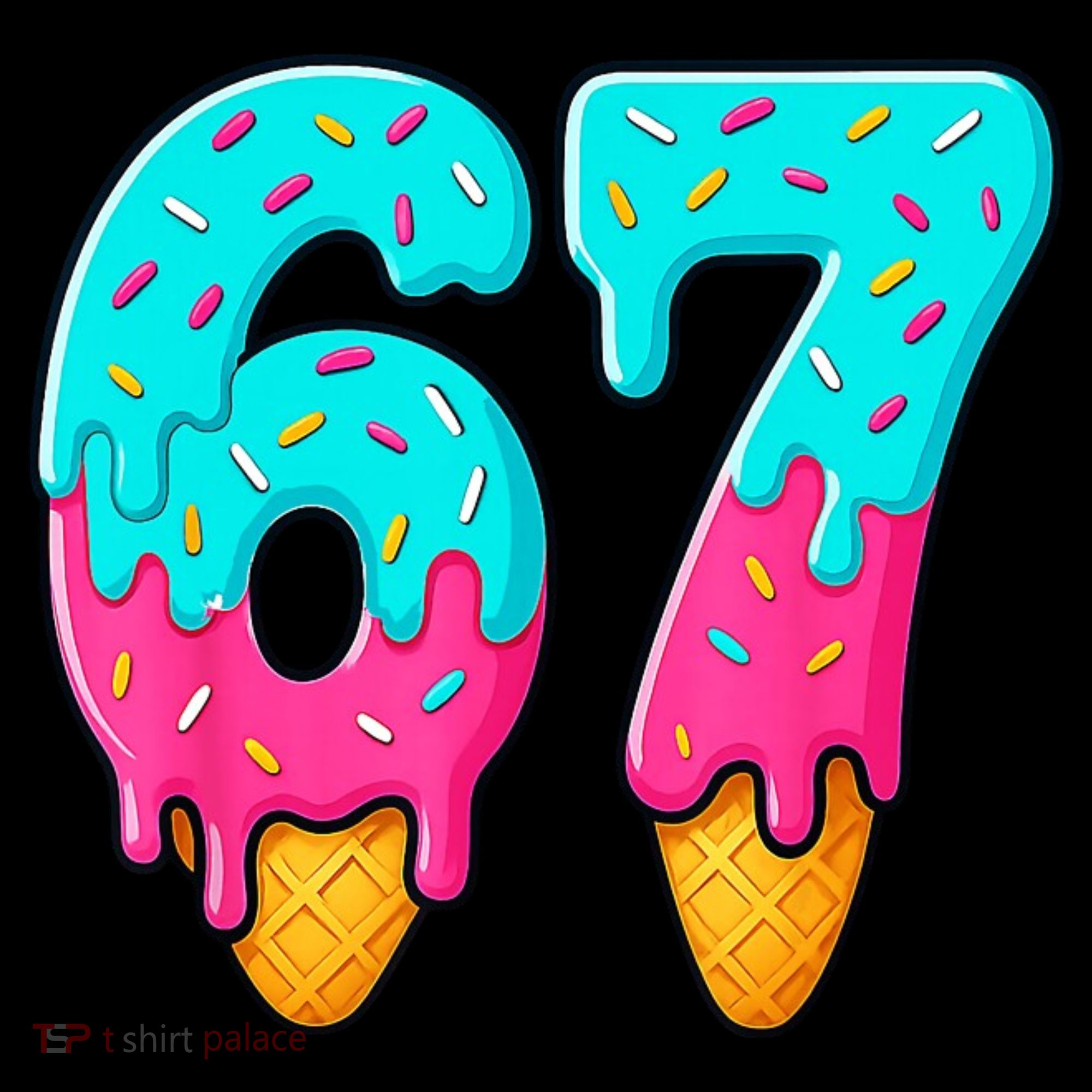 67 Ice Cream Drip Meme Funny Six Seven Gen Alpha Slang Coffee Mug