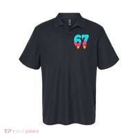 67 Ice Cream Drip Meme Funny Six Seven Gen Alpha Slang Polo thumb 0