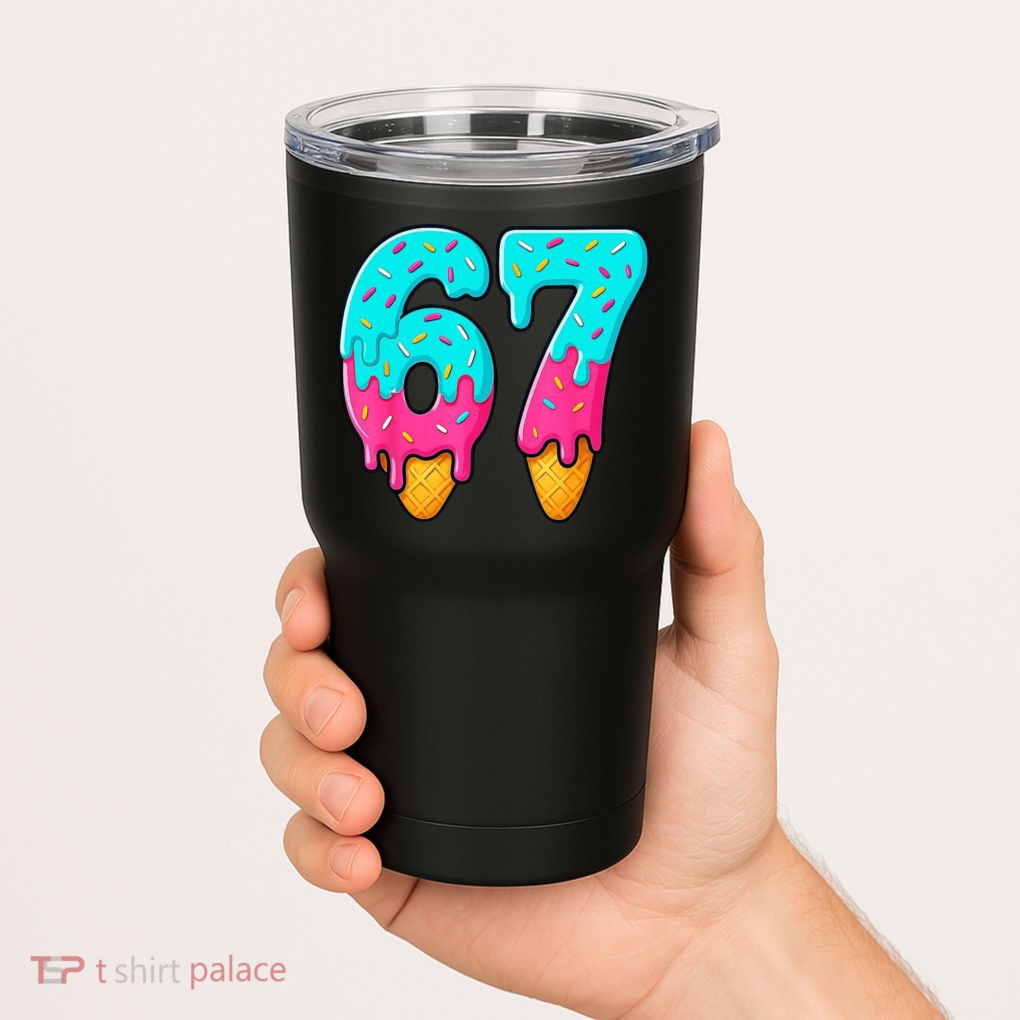 67 Ice Cream Drip Meme Funny Six Seven Gen Alpha Slang Tumbler