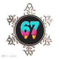 67 Ice Cream Drip Meme Funny Six Seven Gen Alpha Slang Ornament thumb 0