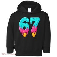 67 Ice Cream Drip Meme Funny Six Seven Gen Alpha Slang Toddler Hoodie thumb 0