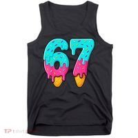 67 Ice Cream Drip Meme Funny Six Seven Gen Alpha Slang Tank Top thumb 0