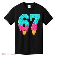 67 Ice Cream Drip Meme Funny Six Seven Gen Alpha Slang Kids T-Shirt thumb 0