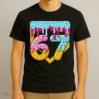 67 Ice Cream Drip Meme Six Seven Gen Alpha Slang T-Shirt thumb 3
