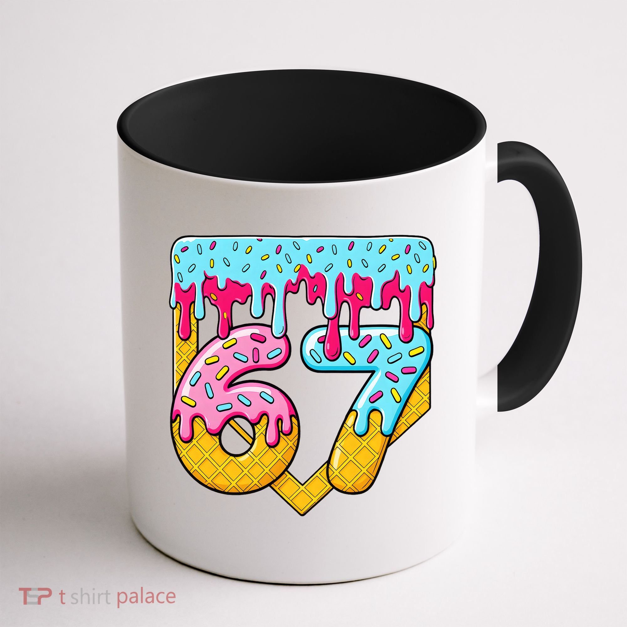 67 Ice Cream Drip Meme Six Seven Gen Alpha Slang Coffee Mug