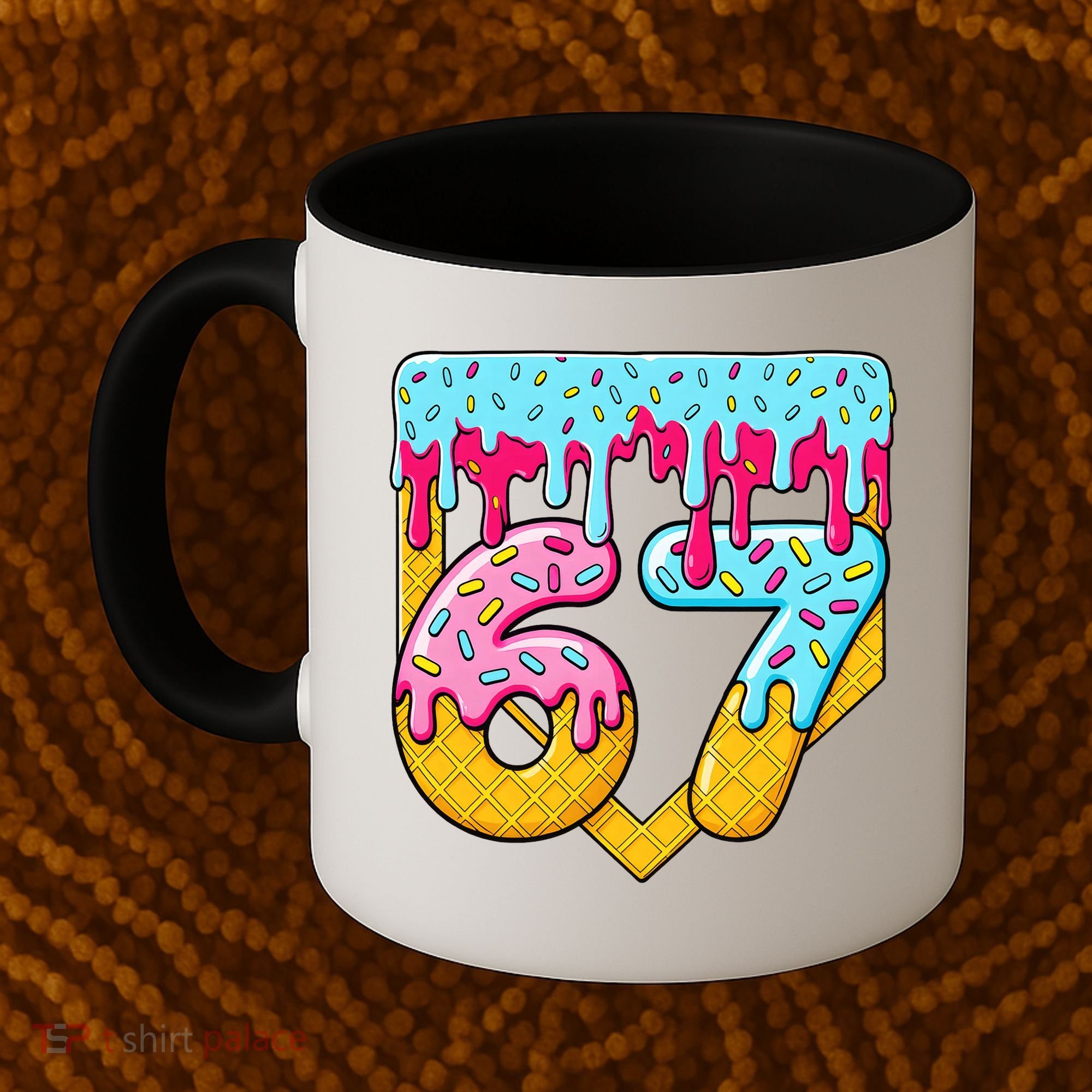 67 Ice Cream Drip Meme Six Seven Gen Alpha Slang Coffee Mug
