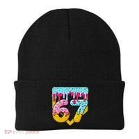 67 Ice Cream Drip Meme Six Seven Gen Alpha Slang Beanie thumb 0