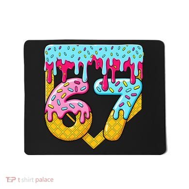 67 Ice Cream Drip Meme Six Seven Gen Alpha Slang Mousepad