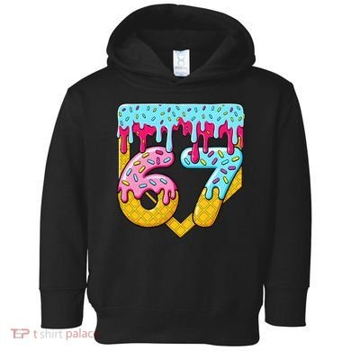 67 Ice Cream Drip Meme Six Seven Gen Alpha Slang Toddler Hoodie