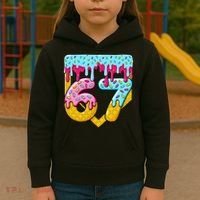 67 Ice Cream Drip Meme Six Seven Gen Alpha Slang Kids Hoodie thumb 3