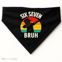 67 Meme 6-7 Numbers Dabbing Six Seven Bruh USA-Made Doggie Bandana thumb 0