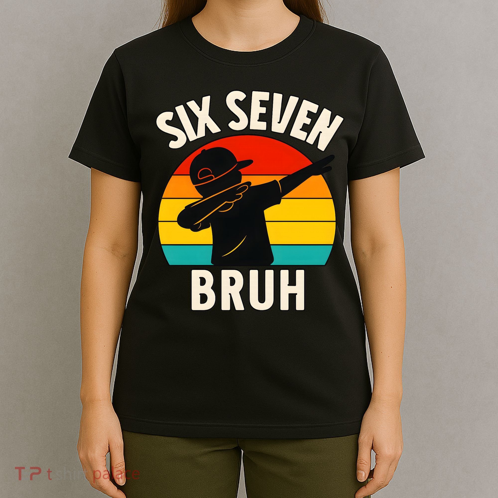 67 Meme 6-7 Numbers Dabbing Six Seven Bruh T-Shirt