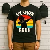 67 Meme 6-7 Numbers Dabbing Six Seven Bruh T-Shirt thumb 6
