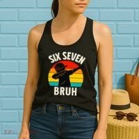 67 Meme 6-7 Numbers Dabbing Six Seven Bruh Women's Tank Top thumb 2