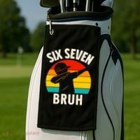 67 Meme 6-7 Numbers Dabbing Six Seven Bruh Golf Towel thumb 2