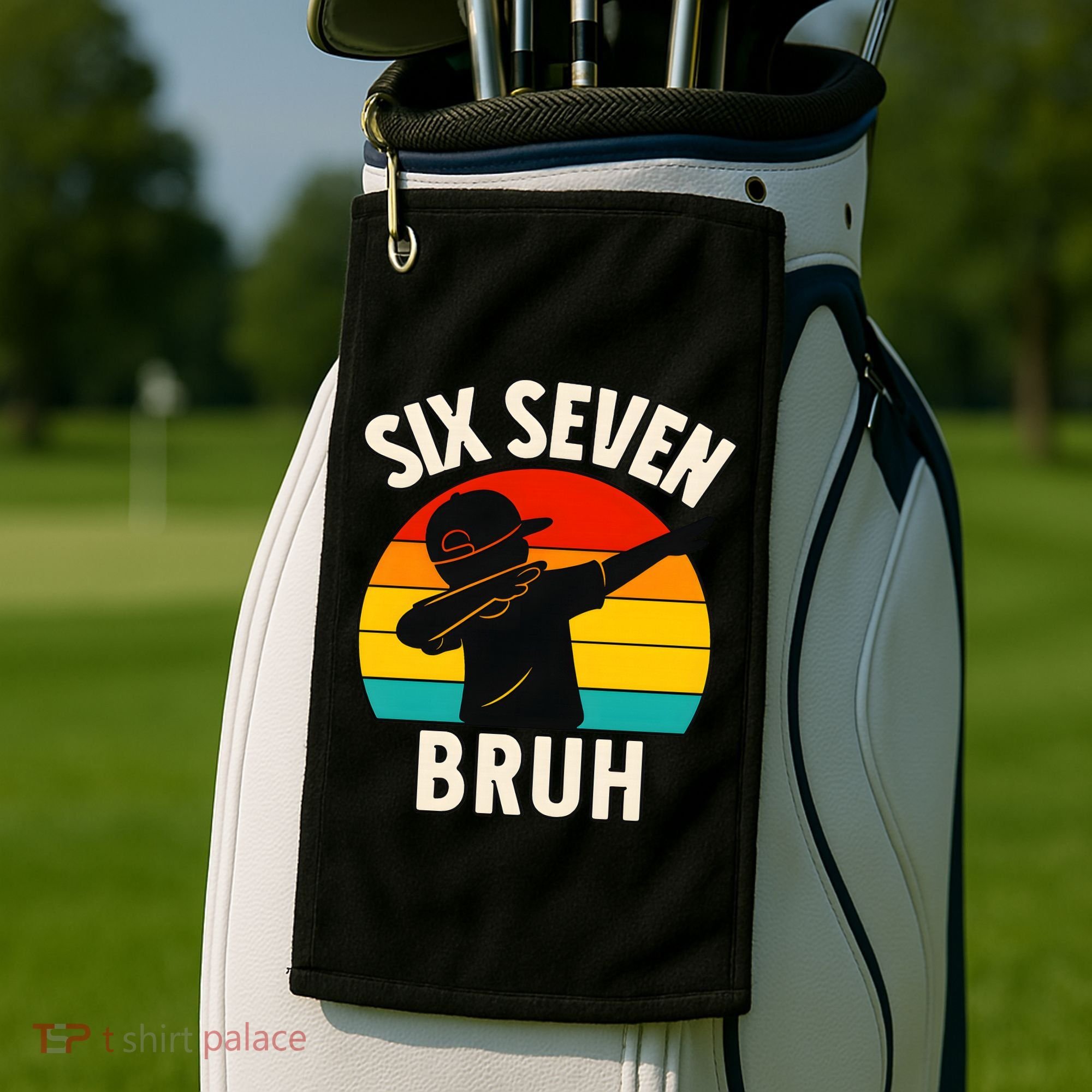 67 Meme 6-7 Numbers Dabbing Six Seven Bruh Golf Towel