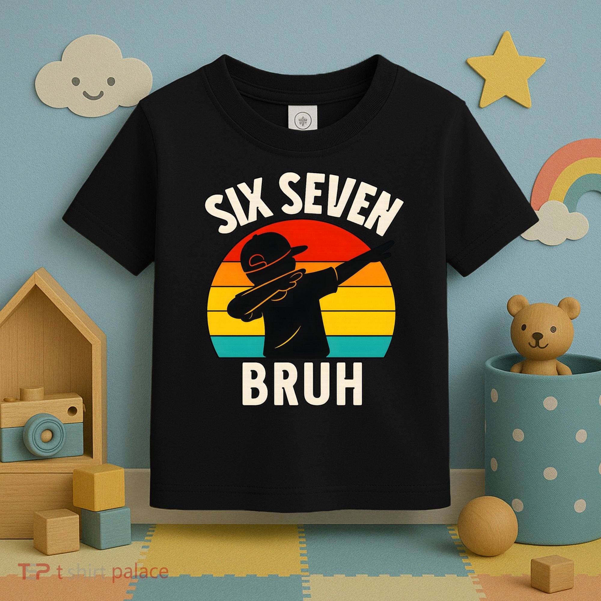 67 Meme 6-7 Numbers Dabbing Six Seven Bruh Toddler T-Shirt