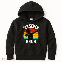 67 Meme 6-7 Numbers Dabbing Six Seven Bruh Kids Hoodie thumb 0