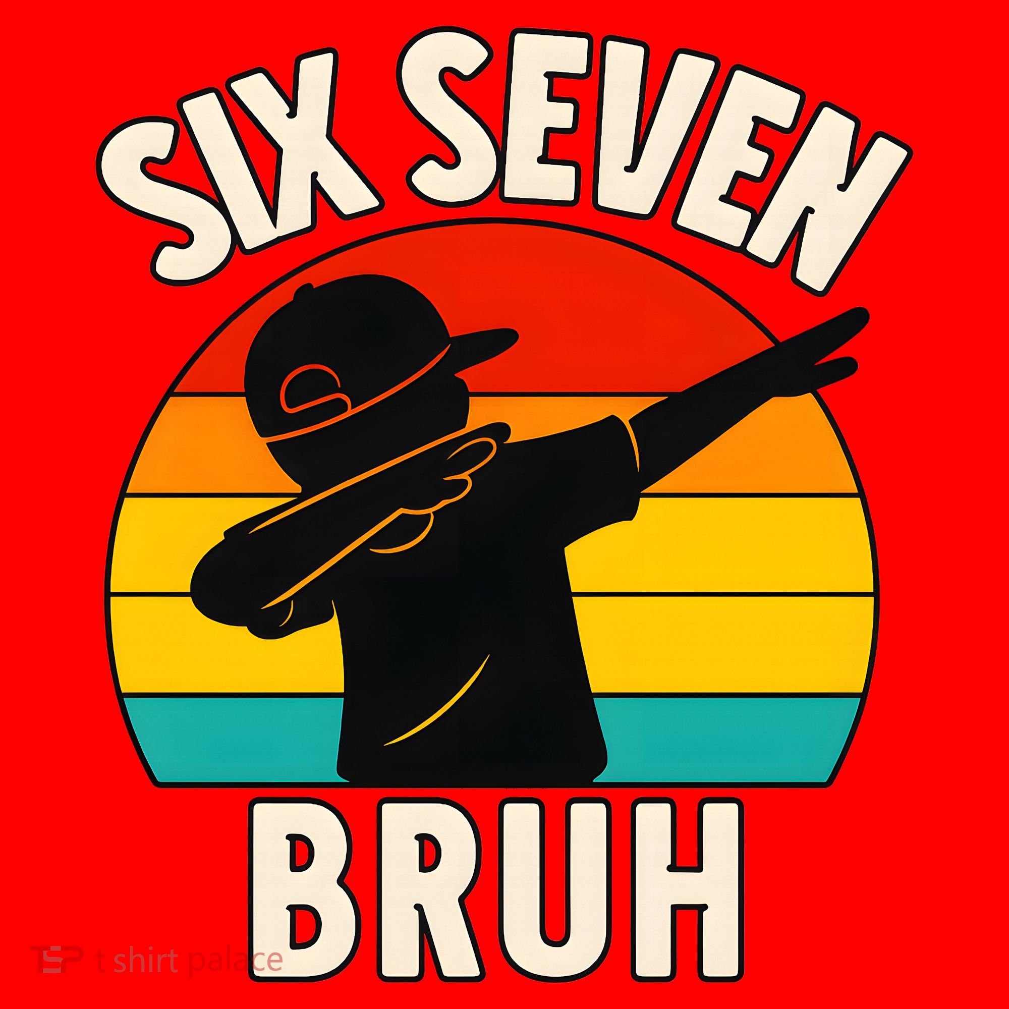67 Meme 6-7 Numbers Dabbing Six Seven Bruh Santa Hat