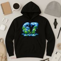 6-7 Meme 67 Six Seven Earth Hoodie thumb 3