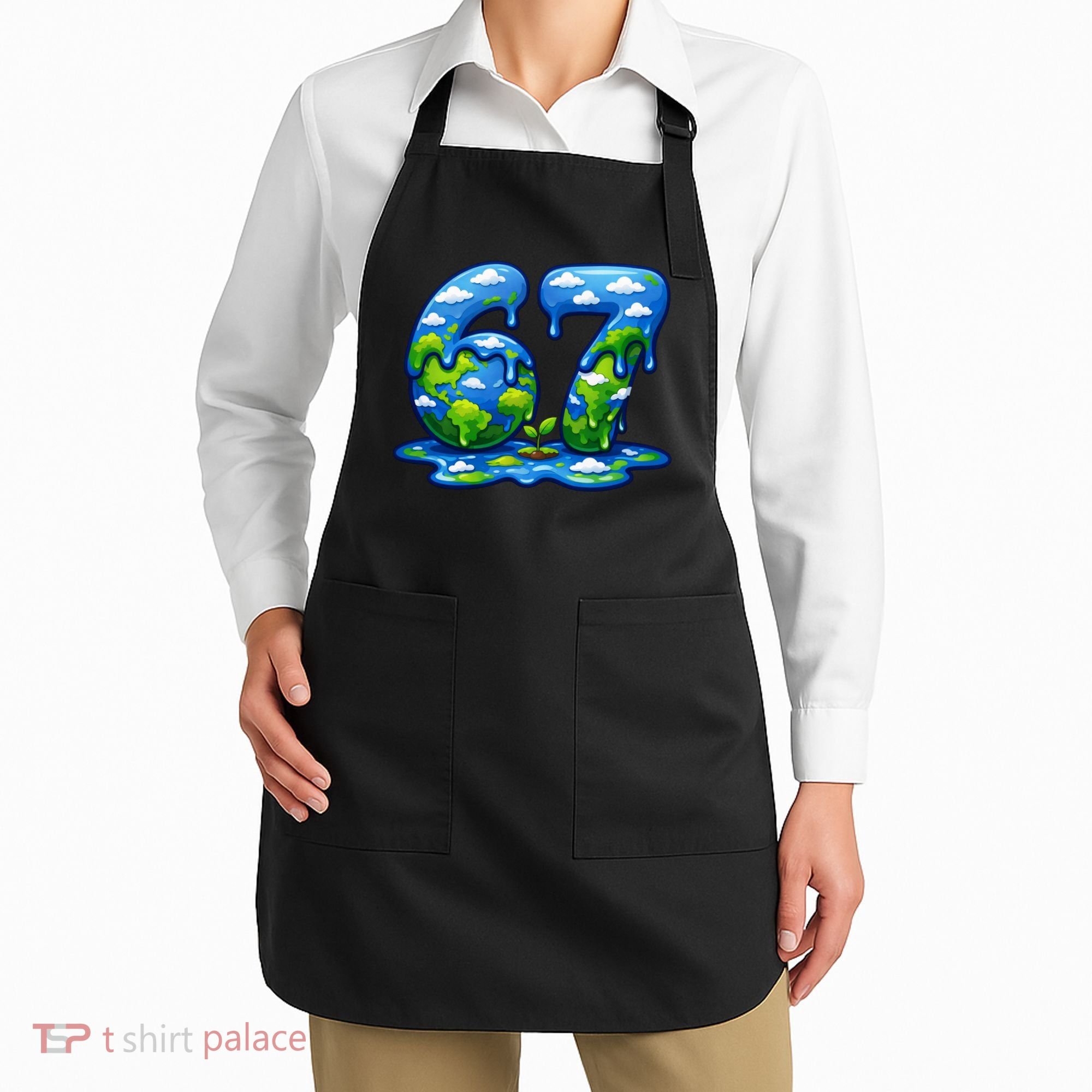 6-7 Meme 67 Six Seven Earth Apron
