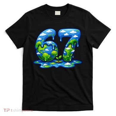 6-7 Meme 67 Six Seven Earth T-Shirt