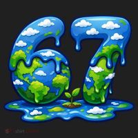 6-7 Meme 67 Six Seven Earth Hat thumb 2