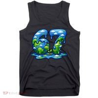 6-7 Meme 67 Six Seven Earth Tank Top thumb 0