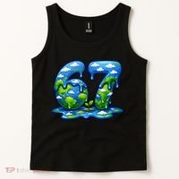6-7 Meme 67 Six Seven Earth Tank Top thumb 2