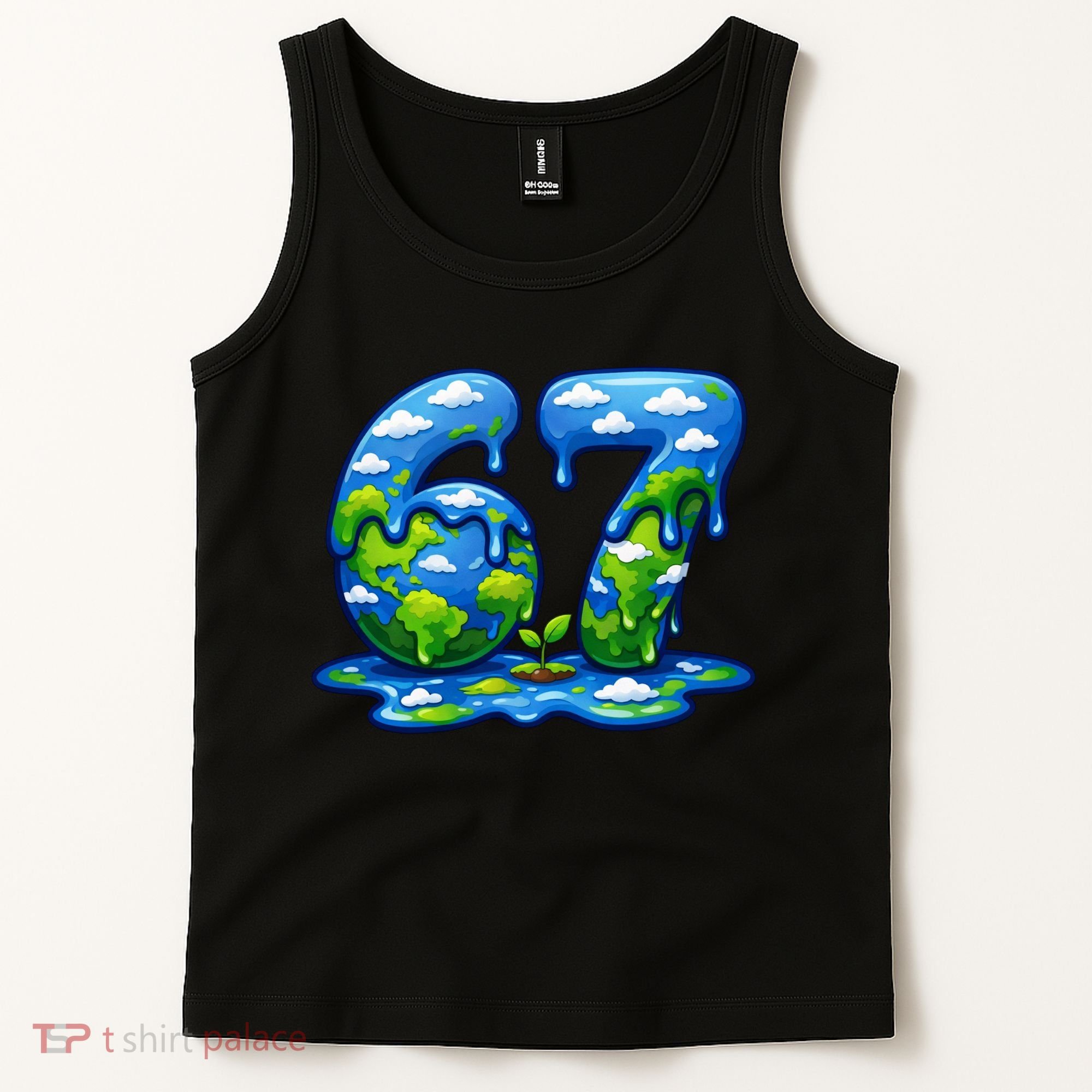 6-7 Meme 67 Six Seven Earth Tank Top