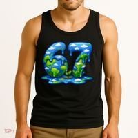 6-7 Meme 67 Six Seven Earth Tank Top thumb 3