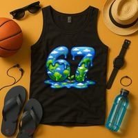 6-7 Meme 67 Six Seven Earth Tank Top thumb 4