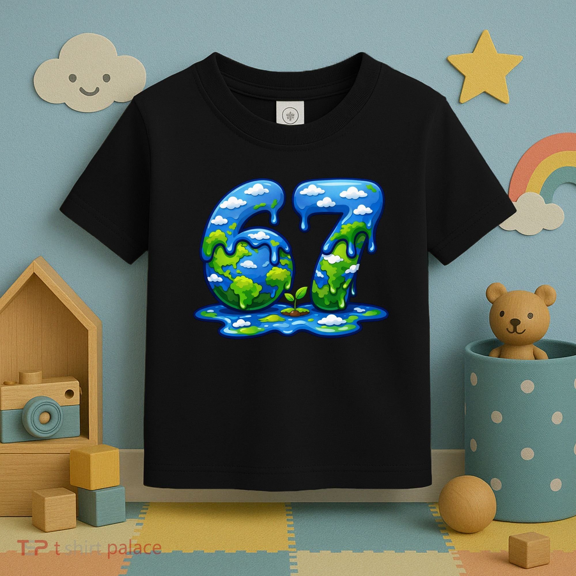 6-7 Meme 67 Six Seven Earth Toddler T-Shirt
