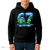 6-7 Meme 67 Six Seven Earth Kids Hoodie thumb 4