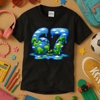 6-7 Meme 67 Six Seven Earth Kids T-Shirt thumb 3