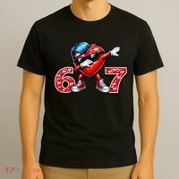 67 Meme 6-7 Heart Dabbing Six Seven Valentines Day T-Shirt thumb 3